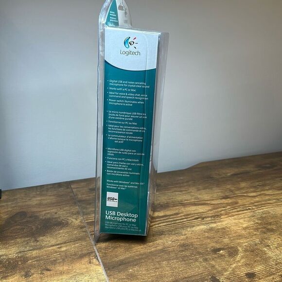 Logitech Consumer USB Desktop Microphone 980186-0403 for PC Mac NEW SEALED - Picture 9 of 9